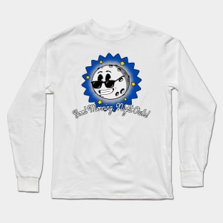 Night Owls Nightlife Rubber Hose Retro Moon Cartoon Long Sleeve T-Shirt